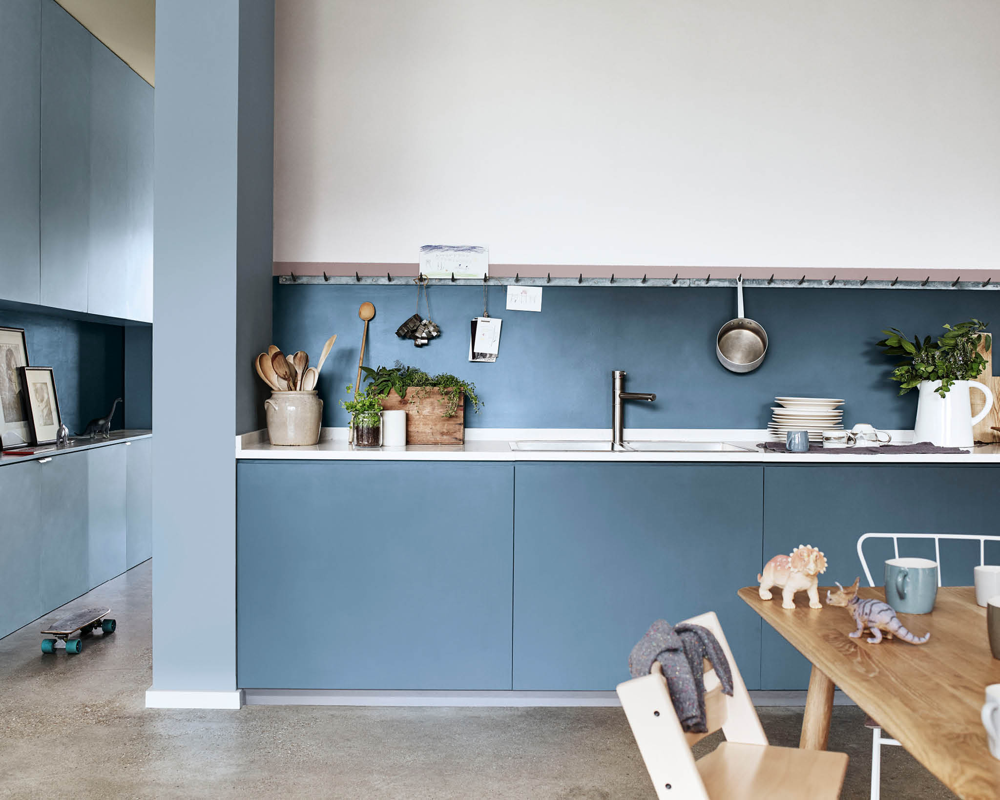 Cocina azul y blanca Cocina azul y blanca