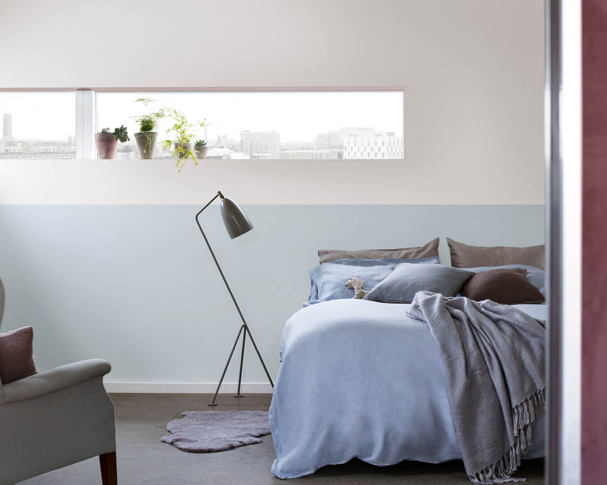 Efecto dividido en un dormitorio Efecto dividido en un dormitorio