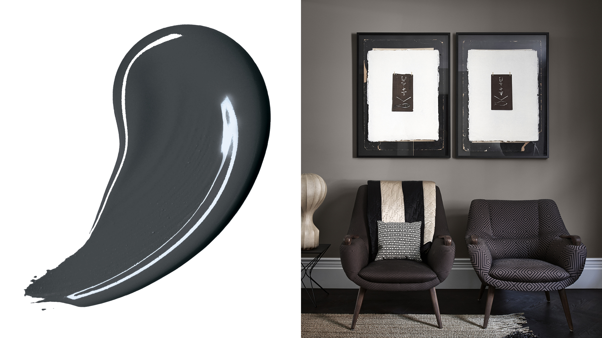 Pon un toque espectacular en tu salon Una atrevida combinación de colores oscuros causará un gran efecto y aportará elegancia a tu nuevo hogar. El gris marengo intenso es una elección versátil que queda bien con casi todo.